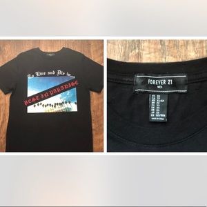 Forever 21 black “To Live or Die” T-shirt